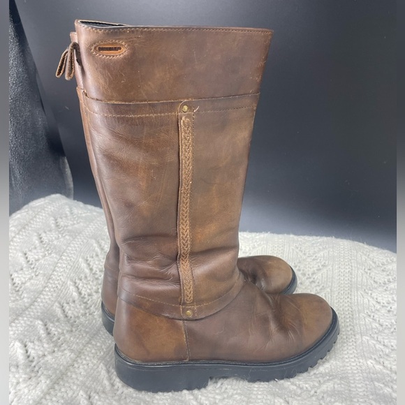 Clark’s Women’s EU 35 Brown Leather GoreTex Lined Winter Boots Fine Detailing - Picture 1 of 9